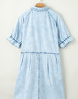 Denim Mineral Wash Buttoned Dress