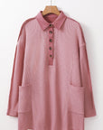 Arianna Waffle Half Button Top.