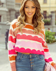 Sarah Wave Striped Sweater