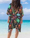 Neon Vegas Duster Kimono Coverup