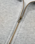 Kate Fleece Lined Half Zipper Kangaroo Pockets Loose Hoodie