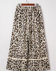 Leopard Wide Leg Cropped Pants