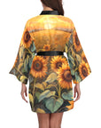 Sunflower Field Women's Lounge Kimono Robe