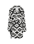 Black Aztec Women's Western Bath Robe