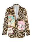 Baha Ranch Retro Pop Western Wild West Leopard Blazer