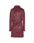 Burgundy Longhorn Women's Western Bath Robe