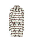 White Aztec Women's Western Bath Robe