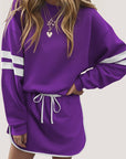 Varsity Stripe Pullover and Mini Skirt Set
