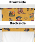 Vintage Cowboy Collage Western Curtains 28" x 40" Made in America