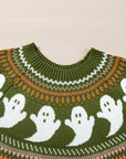 Halloween Ghost Drop Shoulder Sweater