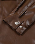 Mila Drawstring Hem Leather Jacket