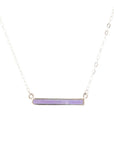 Dainty Amethyst Bar Necklace