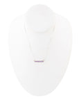 Dainty Amethyst Bar Necklace