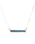 Dainty Azurite Bar Necklace