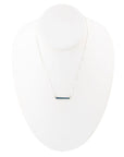 Dainty Azurite Bar Necklace