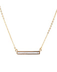 Dainty Botswana Agate Bar Necklace