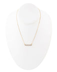 Dainty Botswana Agate Bar Necklace