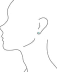 Dainty Dot Turquoise and Silver Earrings