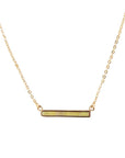 Dainty Green Aventurine Bar Necklace