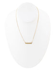 Dainty Green Aventurine Bar Necklace