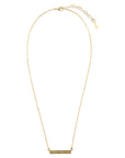 Dainty Green Aventurine Bar Necklace