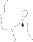 Dark Shell Turquoise Earrings