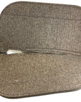 Chocolate Grey 100% Compressed Wool Blue Stitching