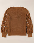 Evelyn Beaded Drop Shoulder Sweater
