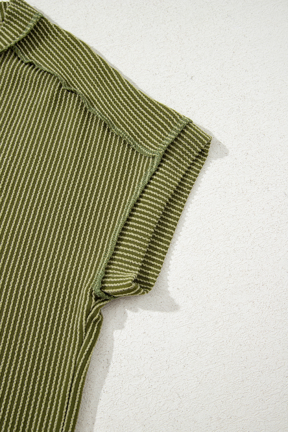 Corded Knit Short Sleeve T-Shirt