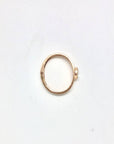 Bracelet Cuff Thick Oval Clear Glass Matte Gold Hinge