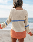 Gracelynn Striped Drop Shoulder Cozy Sweater