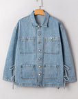 Denim Patch Pocket Side-Tie Jacket