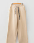 Hailey Elastic Waist Solid Pants