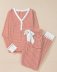 Christmas Stripe Top and Pants Lounge Set