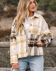 Julinique Plaid Patchwork Side Shacket