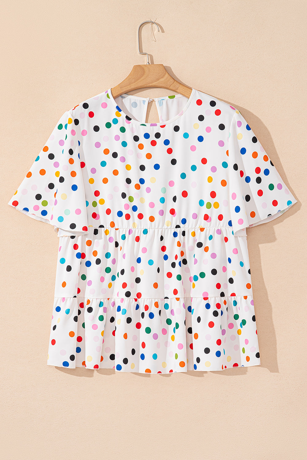 Keira Polka Dot Babydoll Blouse