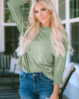 Dani Smocked 3/4 Sleeve Casual Loose Top