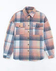 Plaid Flap Pocket Shacket