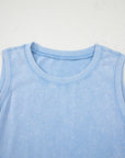 Mineral Wash Sleeveless Mini Dress
