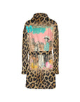 Baha Ranch Retro Pop Western Leopard Cowgirl Robe