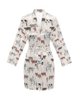 Cattle Drive Women's Belted Satin Feel Dressing Lounge Robe