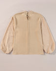 June Swiss Dot Balloon Sleeve Loose Blouse