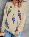 Willa Sequined Nutcracker Doll Casual Sweatshirt