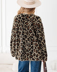 Leopard Open-Front Cardigan
