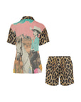 Baha Ranch Retro Pop Western Leopard Cowgirl Pajama Set