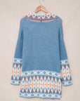 Aztec Geometric Open Front Cardigan