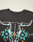 Western Bull Head Graphic T-Shirt