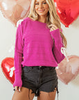 Bow Knot Round Neck Loose Sweater