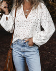 Paige Eyelet Embroidered Puff Sleeve Blouse