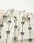 Maisie Bow Bubble Sleeve Blouse